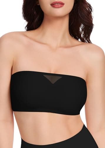 HBselect Seamless Non-Slip Silicone Padded Bandeau Bralette