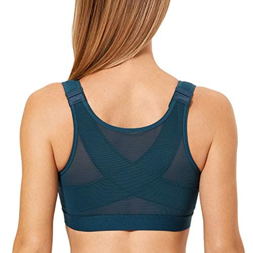 DELIMIRA Women's Full Coverage Wire-Free Posture Supporting Back Closure Bra