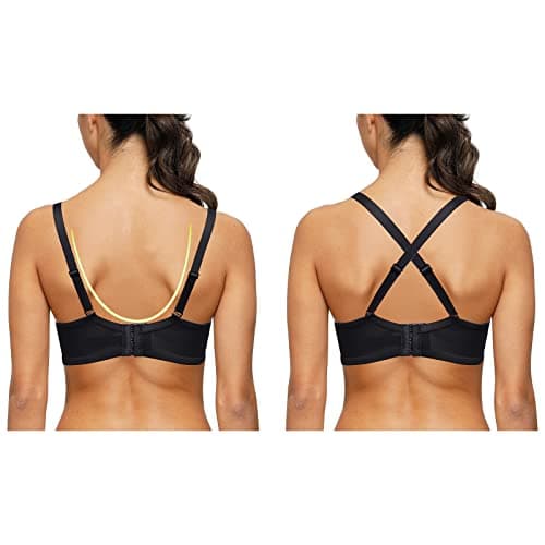 Pushlus Push Up Plunge Bra with Underwire and LaceSupport for Women
