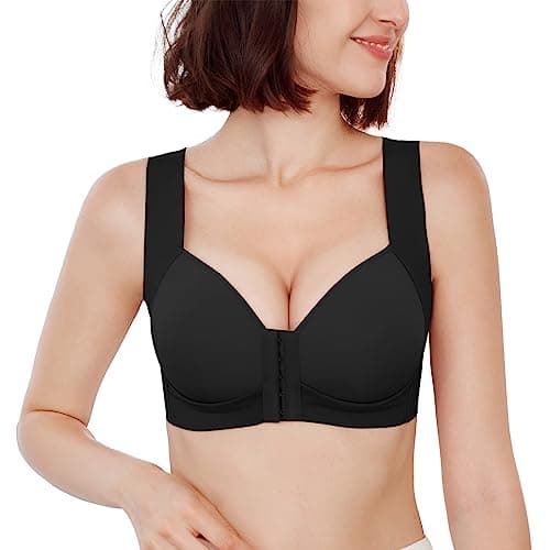 FallSweet Women's Close Front Push-Up Wire-Free Seamless Bra for Comfort