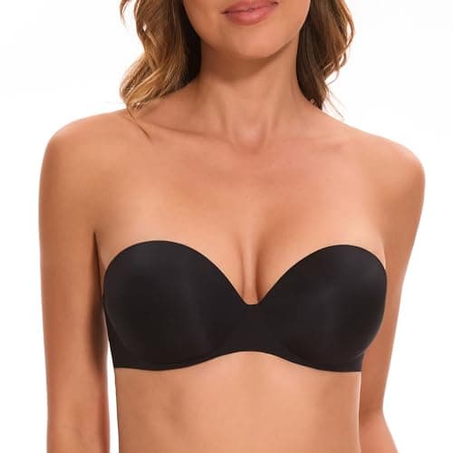 Vinperfor Women's No-Slip Teardrop Push-Up Bra for Dresses-Seamless Concealed Underwire