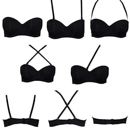 Plusexy Women's Push-Up Bra - Thick Padded Underwire(Strapless, Convertible)