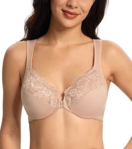 Lemorosy Women's Full Figure Plus Size Underwire Everyday Bra