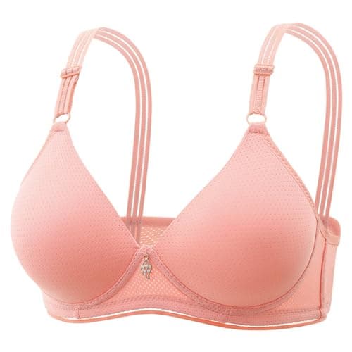 Wireless Push Up Bra for Plus Size Women Solid Color Breathable Bralette