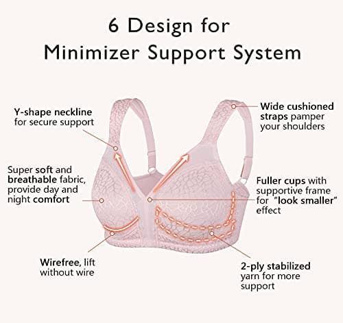 DotVol Women's Full Figure Minimizer Bra for Large Busts