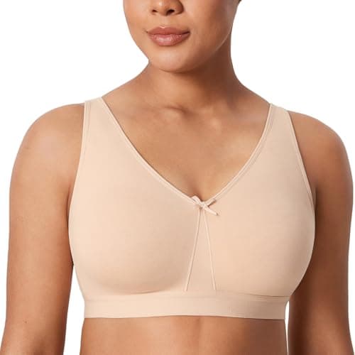 AISILIN Women's Plus Size Wireless Cotton Bra for Comfort Sleep