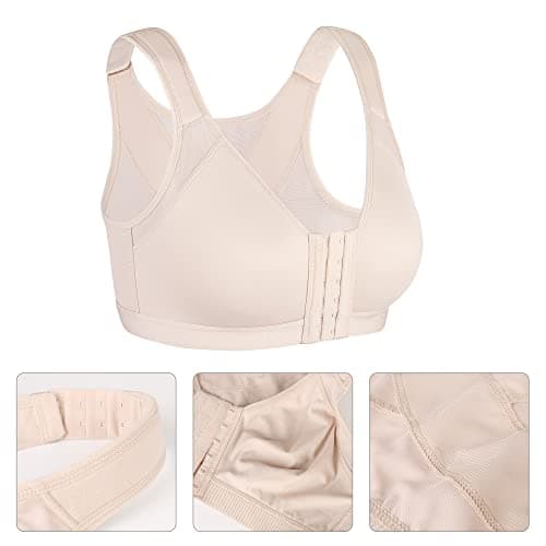 Lemorosy Women's Full Coverage Posture Back Wirefree Bra - Comfort & Double Support