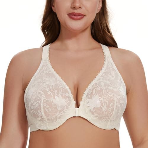 MELENECA Women's Plus Size Racerback Underwire Bra