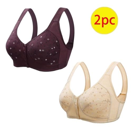 Daisy Button Down Wireless Sports Bra for Women