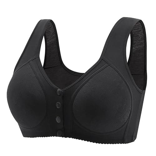 Front Snap Cotton Bras for Women - Full Support, Comfortable, No Underwire