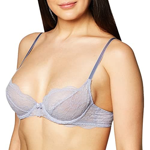 Undies.com Women's Microfiber Lace Underwire Balconette Bra