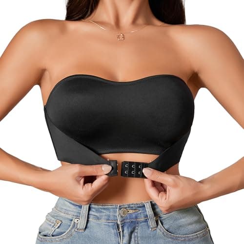 DEANGELMON Non-Slip Silicone Strapless Bra for Women