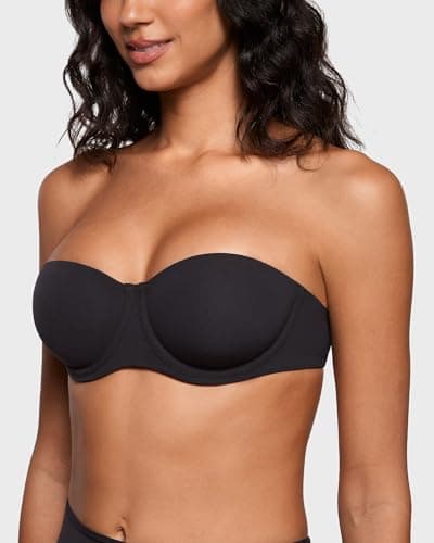 INLYRIC Women's Plus Size Non-Slip Underwire Strapless Bra