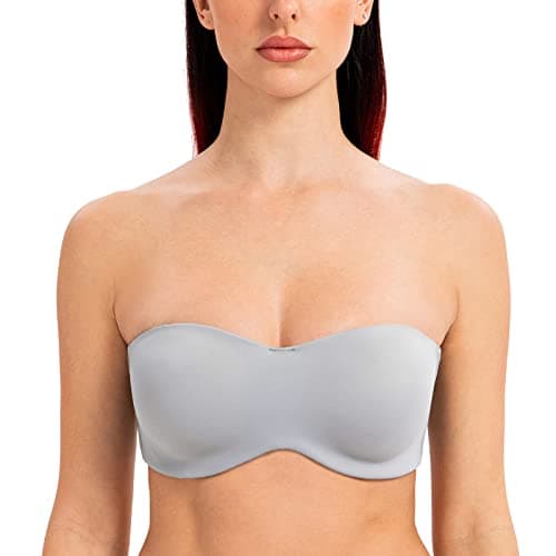 MELENECA Women's Underwire Strapless Bra for Large Bust Minimizer