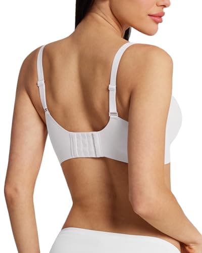 HORISUN Full Coverage V Neck Push Up Wireless Bra for Women