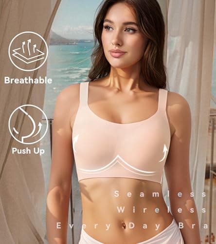 HACI Seamless Wireless Everyday Bralette for Women with Support