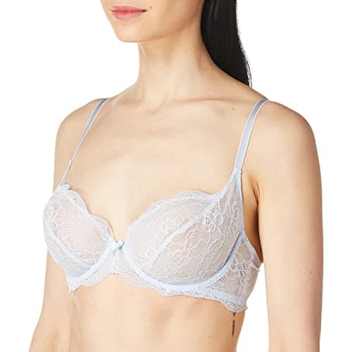 Undies.com Women's Microfiber Lace Underwire Balconette Bra