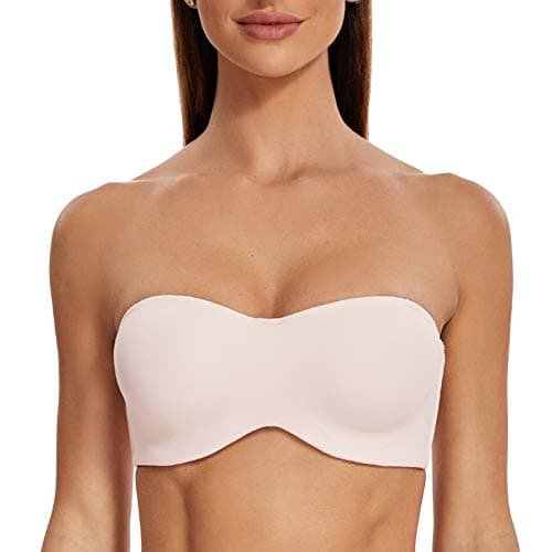 MELENECA Women's Underwire Strapless Bra for Large Bust Minimizer
