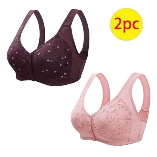 Daisy Button Down Wireless Sports Bra for Women