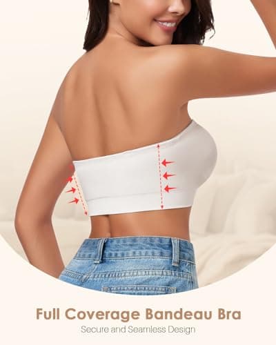 LEYSHE Wireless Padded Strapless Bra for WomenTube Top BraTop