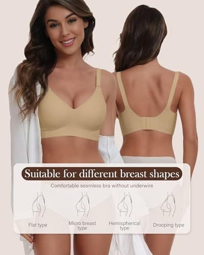 Owucozy Soft Support Wireless Push Up Bra for Women