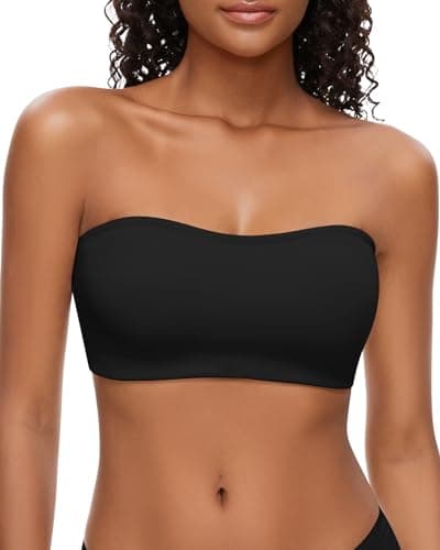 WOWENY Non-Slip Silicone Bandeau Bra for Women