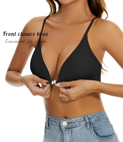 SEXYEYE Push Up Bra for Women: Comfortable No Underwire V-Neck Bralette