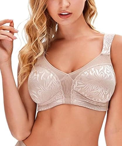 Wingslove Women's Wireless Minimizer Bra Plus Size