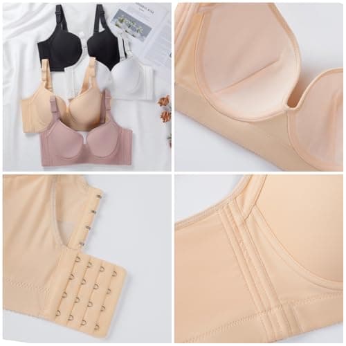Akvala Plus Size Push Up Bras Hide Back Fat 34B to 46DD