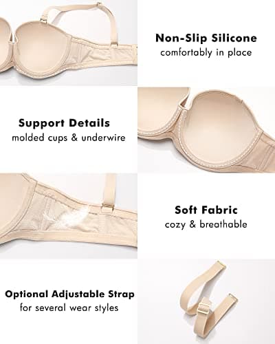 AISILIN Women's Plus Size Underwire Bra for Big Bust Full Coverage