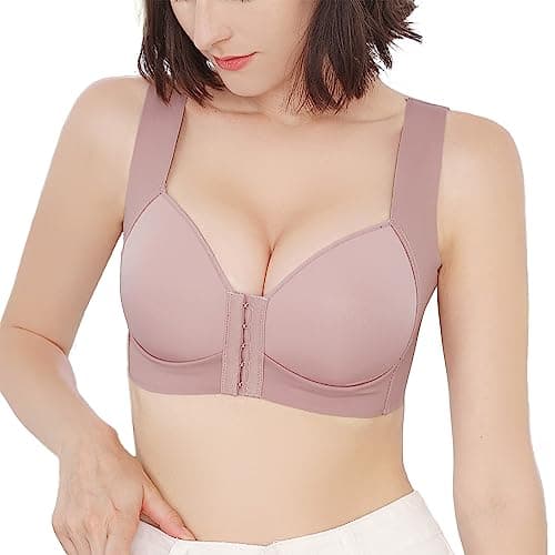 FallSweet Women's Close Front Push-Up Wire-Free Seamless Bra for Comfort