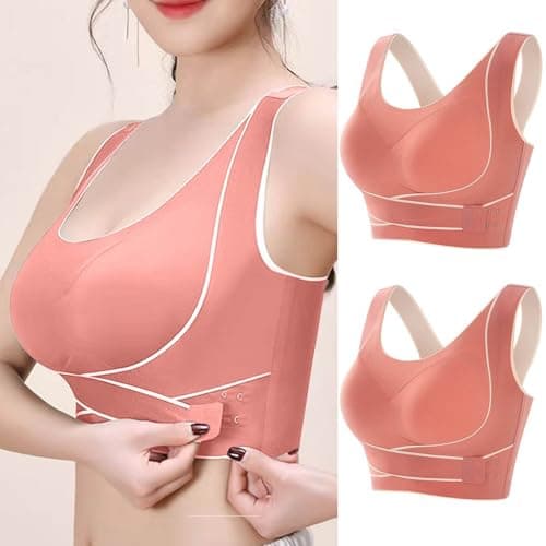 Ruziyoog Women's 2-Pack Wireless Posture Corrector Bras