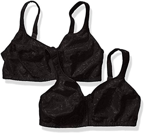 JUST MY SIZE Women's Easy-On Front-Close Wirefree Bra MJ1107