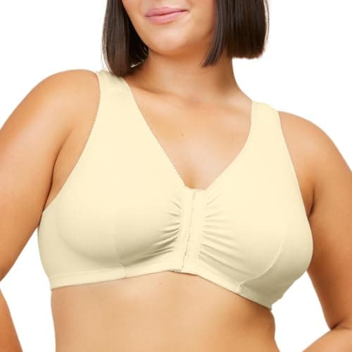 LEADING LADY Women's Cotton Front-Closure Leisure Bra