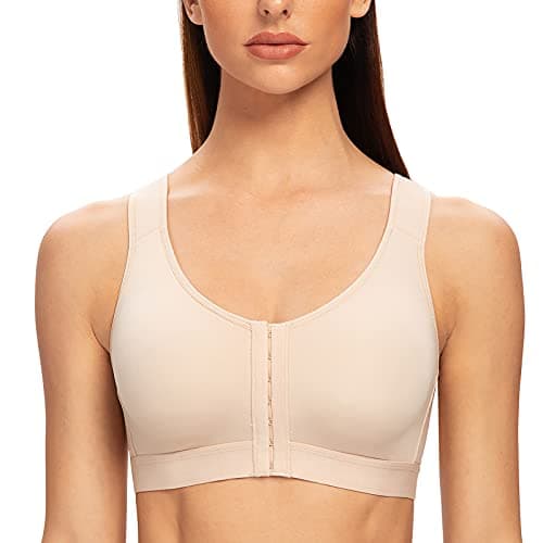 MELENECA Women's Plus Size Post Surgery Wirefree Back Support Bra