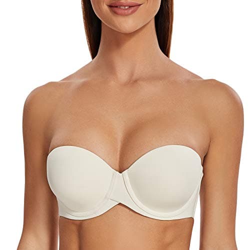 MELENECA Women's Stay Put Padded Cup Underwire Push-Up Bra