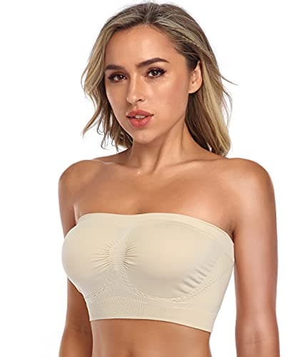 Angoool Wireless Slip-On Bralette with Silicone Bandeau Tops