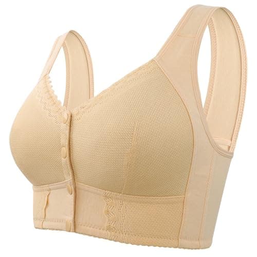 FHTECO Thin Cup Wireless Bras for Older Women