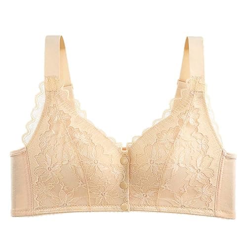 Floral Lace Bralette for Women - Wireless, Comfortable, Front Closure Sleep Bra