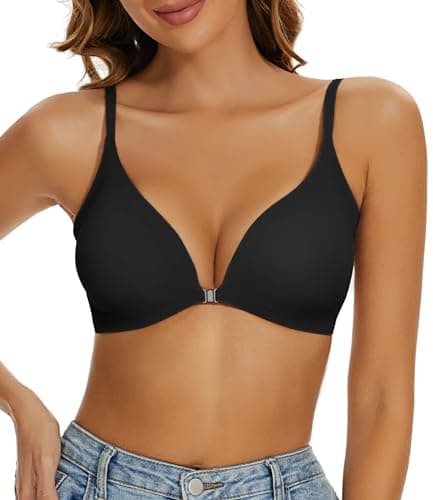 SEXYEYE Push Up Bra for Women: Comfortable No Underwire V-Neck Bralette