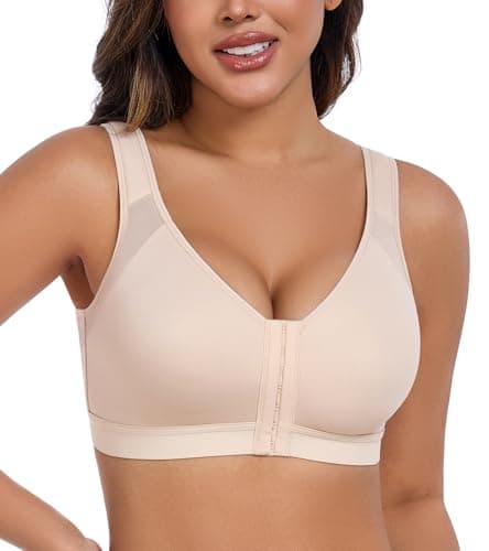 HACI Women's Front Closure Posture Bra Full Coverage Back Support Everyday Wireless Comfy Unpadded Cup for Fat Girls
| HACI Women's Front Closure Posture Bra Full Coverage Back Support Everyday Wireless Comfy Unpadded Cup for Slim Legs
| HACI Women'