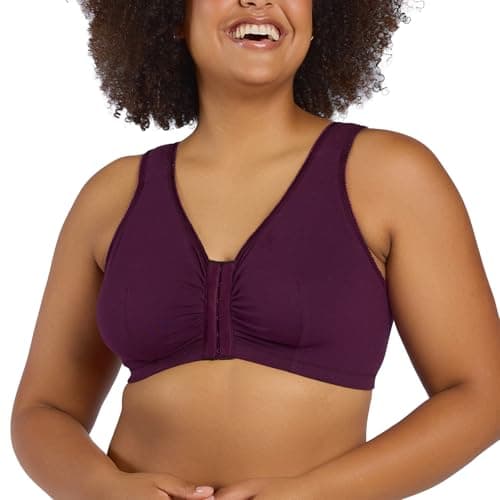 LEADING LADY Women's Cotton Front-Closure Leisure Bra