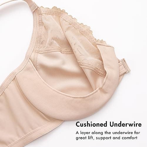 Delimira Women's Plus Size Full Coverage Underwire Support Bra