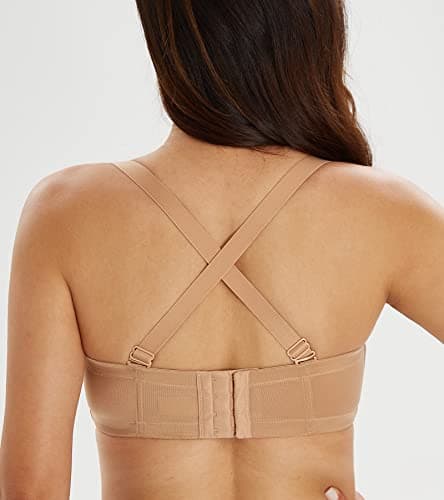 Smooth T-Shirt Strapless Bra (38D, Pecan)
