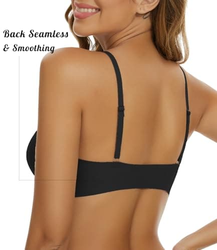 SEXYEYE Push Up Bra for Women: Comfortable No Underwire V-Neck Bralette