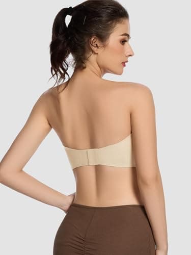 HBselect Non-Slip Padded Bandeau Bra for Large Bust Women Seamless Wireless Tube Top