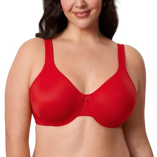 DELIMIRA Plus Size Minimizer Underwire Bra for Smooth Coverage