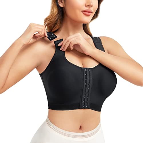 LANCS Adjustable Front-Closure Post-Surgery Bra with Compression and Posture Support