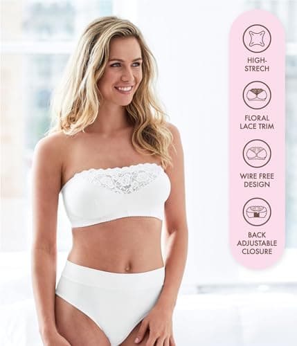 Carole Martin Wireless Strapless Bra for Women, Sizes Small to Plus