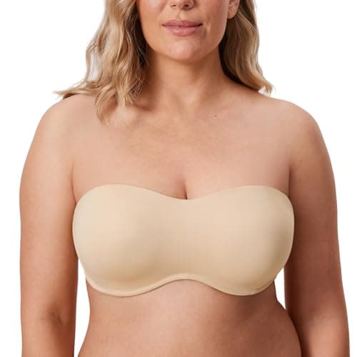 Delimira Women's Strapless Big Bust Minimizer Bra